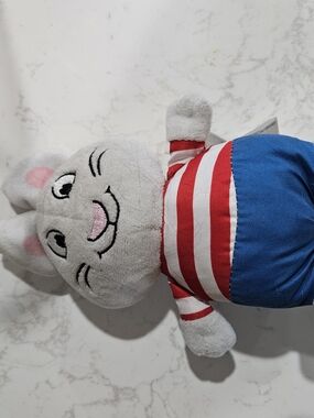 Plush Cat Toy in Gray, Red & Blue – Soft Stripe Outfit Max From Max And Ruby